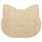Round Cat Face Derpy Unfinished Wood Shape Piece Cutout for DIY Craft Projects